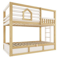 ETAGENBETT 90/200 cm DE-32526 mit Hüttenstil Weiß/Eiche - Eichefarben, Holz (90/200cm) - ComfortXL