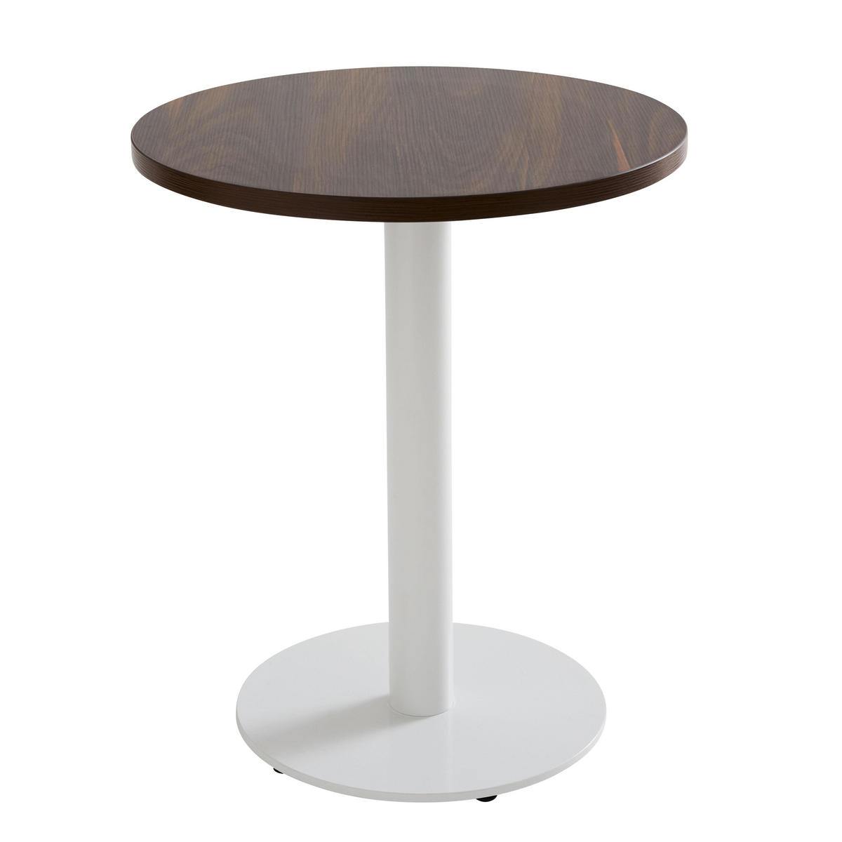 TISCHPLATTE runder 60 cm, Holz - Eichefarben/Dunkelbraun, Kunststoff (60/2.5/60cm) - Oviala
