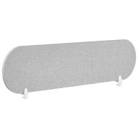 SCHREIBTISCHTRENNWAND Hellgrau 160x2x40 Sparky - Hellgrau, Kunststoff (160/40/2cm) - Beliani