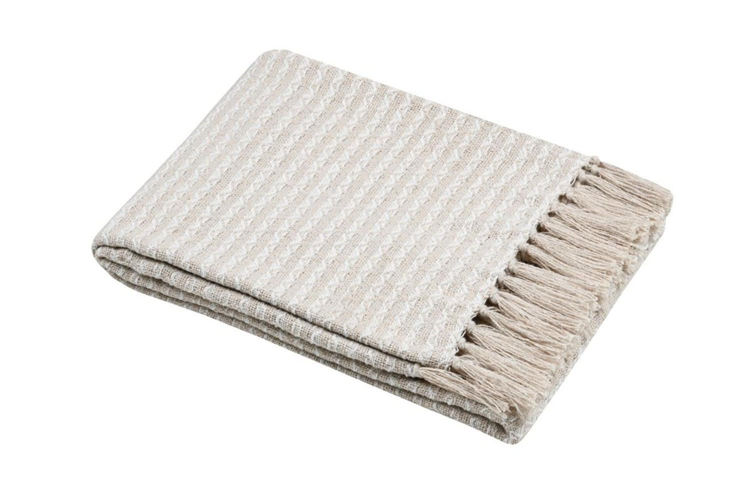 BAUMWOLLEDECKE Balma 125/150 cm - Beige, Naturmaterialen (150/125cm)