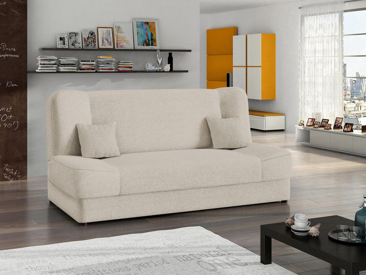 SCHLAFSOFA Jonas Premium - Beige, Holz/Textil (195/86/87cm)