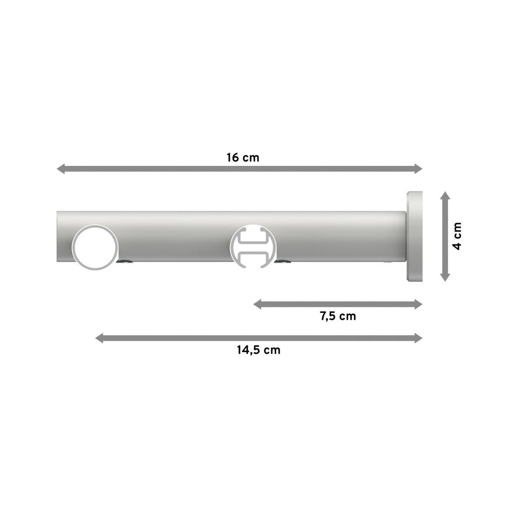 Thumbnail - Interdeco Rundrohr-Innenlauf-Gardinenstangen-Set, Weiß, Metall, 280 cm, Wohntextilien, Gardinen & Vorhänge, Gardinen-Sta...