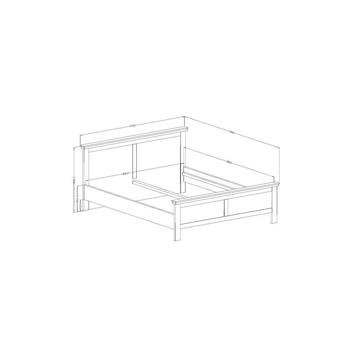 SCHLAFZIMMER-SET Elda abisko ash / eiche lefkas 3-teilig - Weiß/Braun, Holz/Holzwerkstoff (160/200cm) - Feldmann-Wohnen