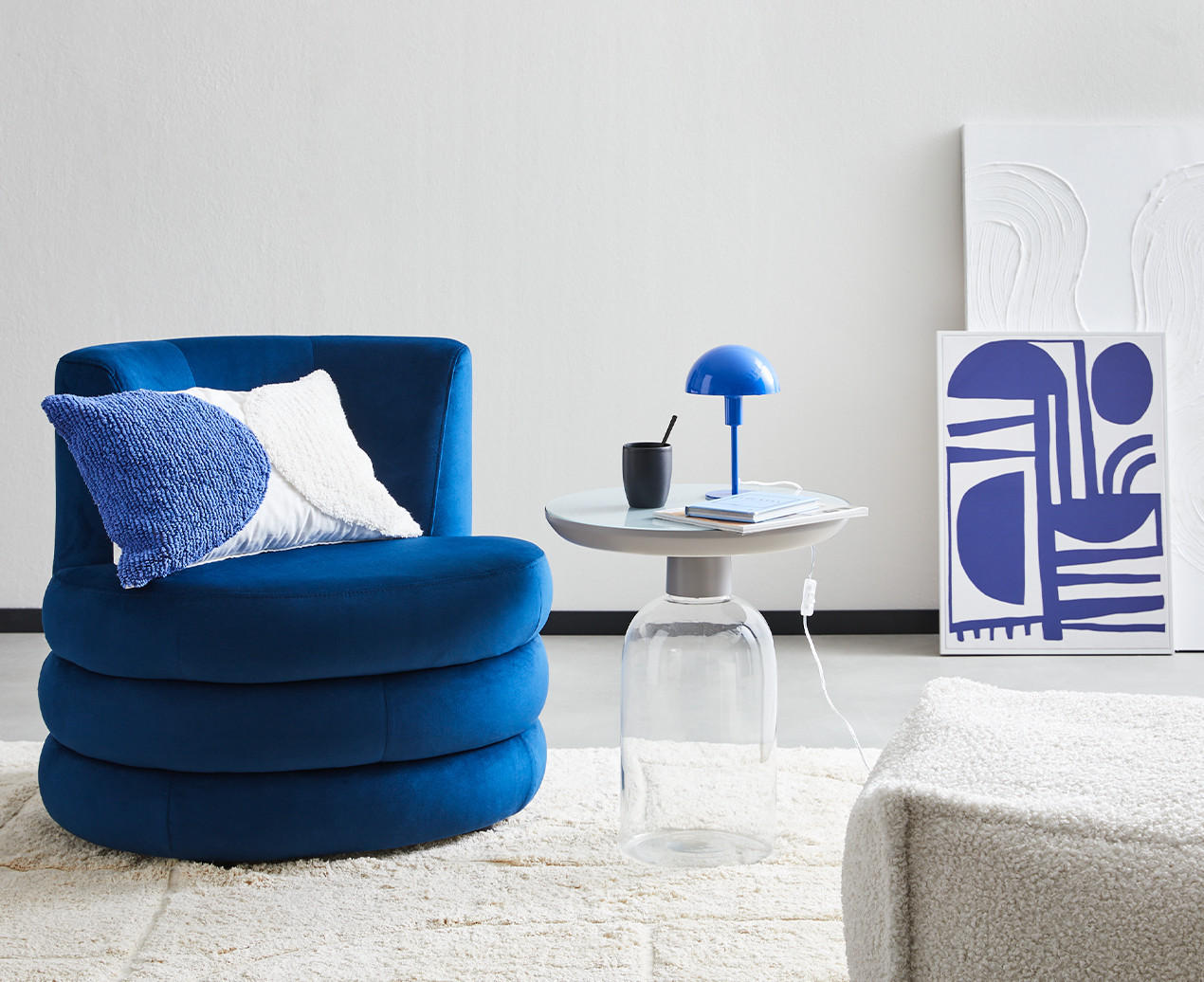 Sessel in blau