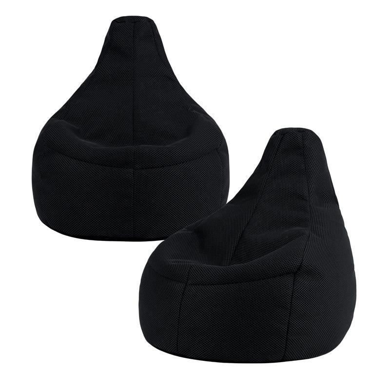 SITZSACK Dalton Gaming Techmesh 2er Set - Schwarz, Textil (90/33/84cm) - icon