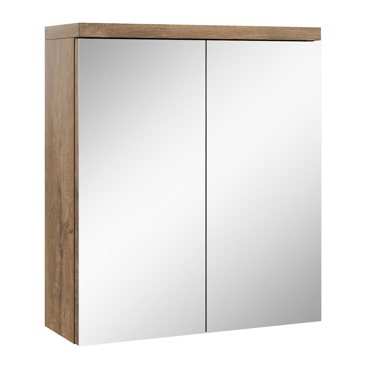 SPIEGELSCHRANK Toledo Braun Eiche - 60 x 20 x 60 cm - Eichefarben/Braun, Holz (60/60/20cm) - Badplaats