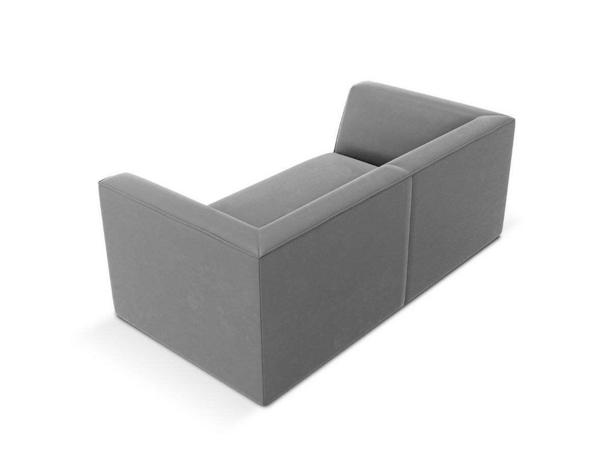 SOFA Ruby aus Samt grau 2 Sitzplätze - Grau, Textil (93/69/174cm) - Micadoni