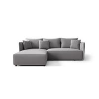 ECKSOFA mit Schlaffunktion MILANO L Poso 055 Links - Hellgrau, Textil (245/185cm) - Bedante