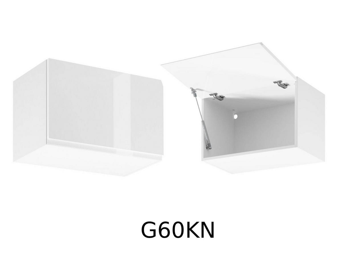 KÜCHENZEILE 340 cm - Aspen KA13-M340- in Weiß/Hochglanz - Weiß Hochglanz, Holz (340/212/58cm)