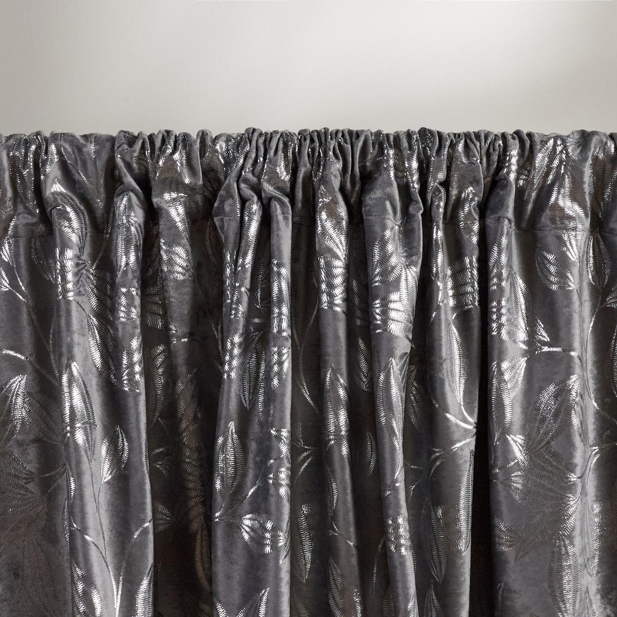 VORHANG Blomstela - Dunkelgrau, Textil (140/1/250cm) - home&you