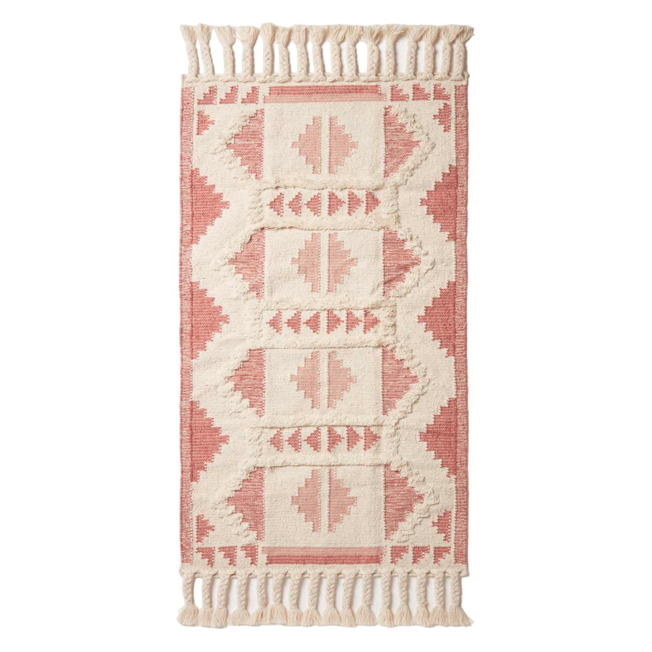 KELIM-TEPPICH Satara handgewebt 90/150 cm - Rosa, Textil (90/150cm) - Homescapes