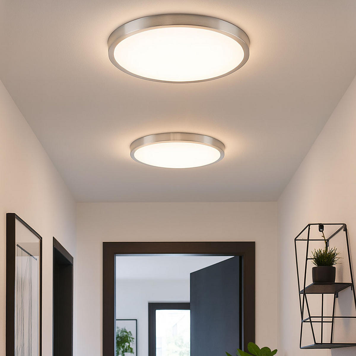 LED DECKENLEUCHTE Neptun Weiß Aluminium - Weiß, Metall (34/34/9cm) - Esto