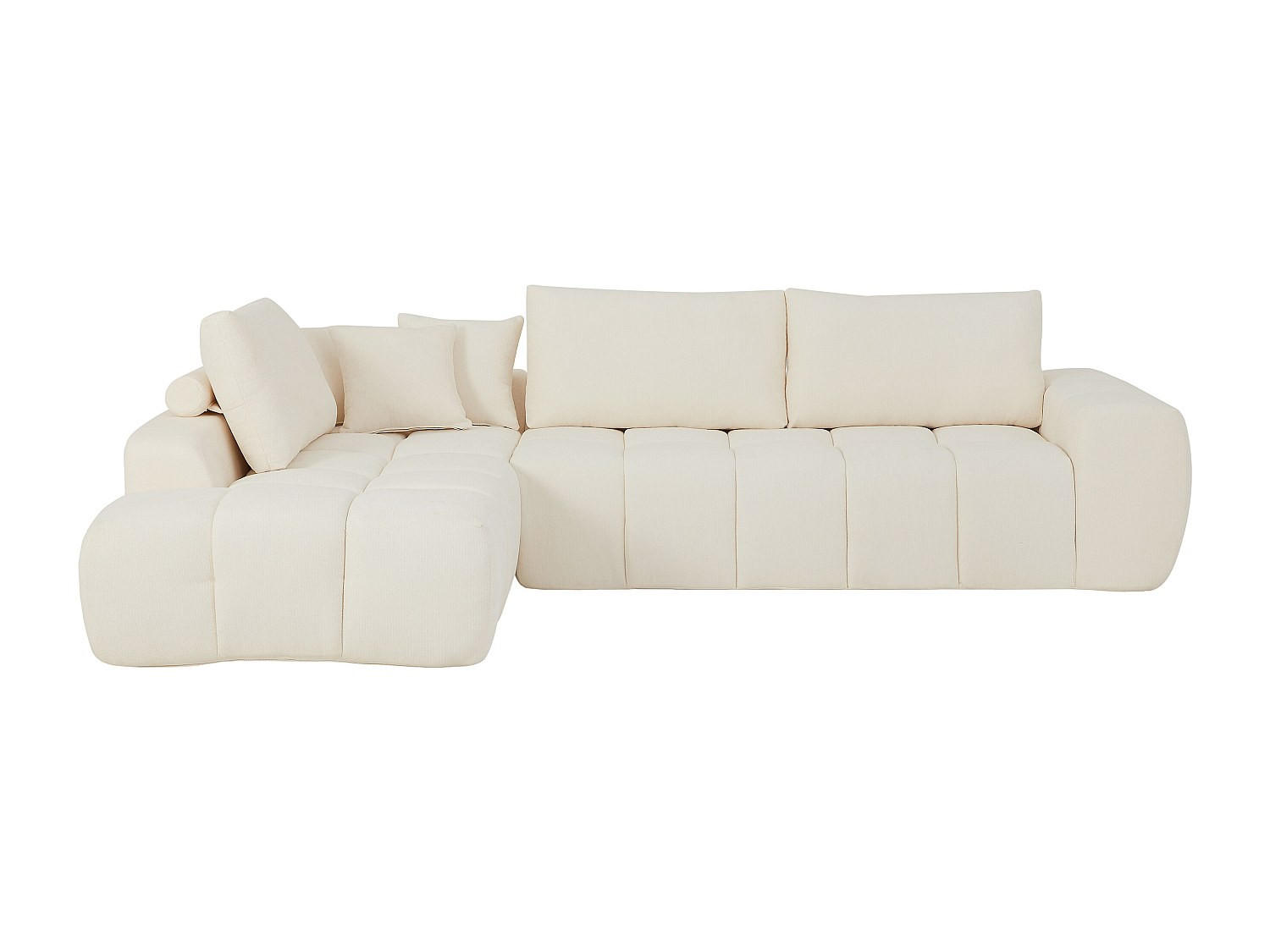 SOFA - 6 Personen - stoff - beige Lavezo - Beige, Textil (300/82/209cm) - Vente-Unique