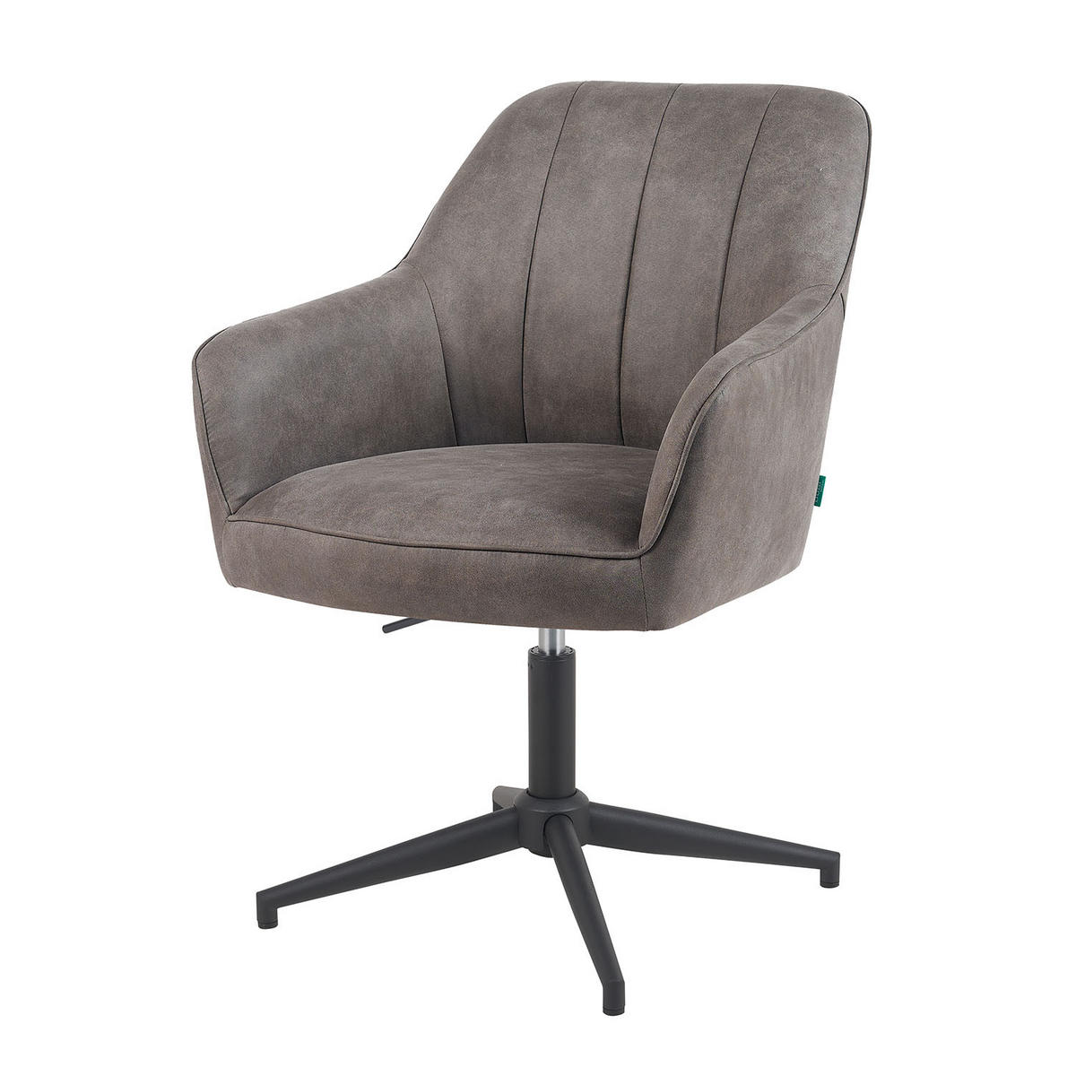 BÜROSTUHL Mika-Elin - Taupe/Schwarz, Textil/Metall (60/84/65cm) - DUBI Möbel