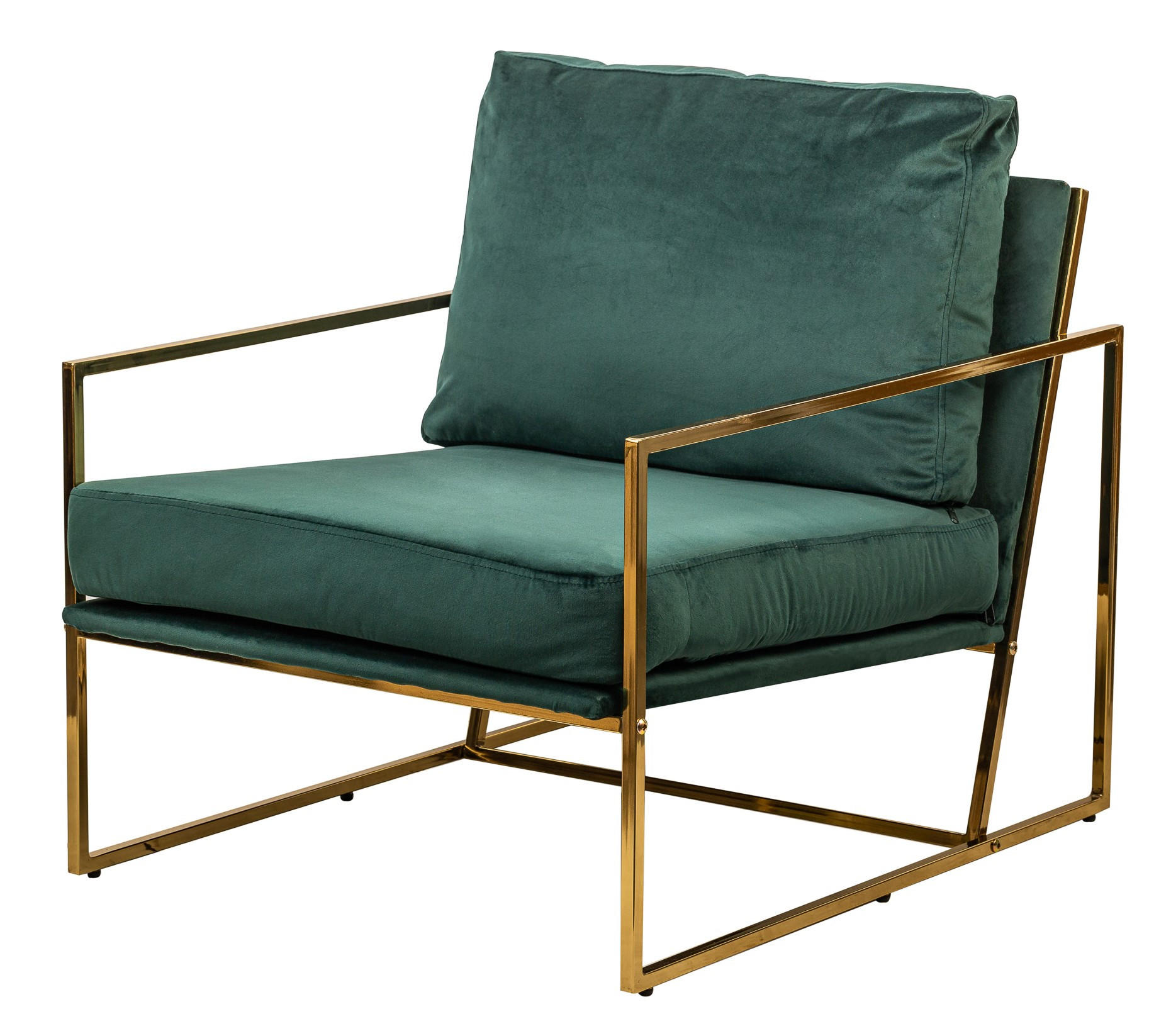 SESSEL Samt Grün - Grün, Textil (68/81/87cm) - Nordlys