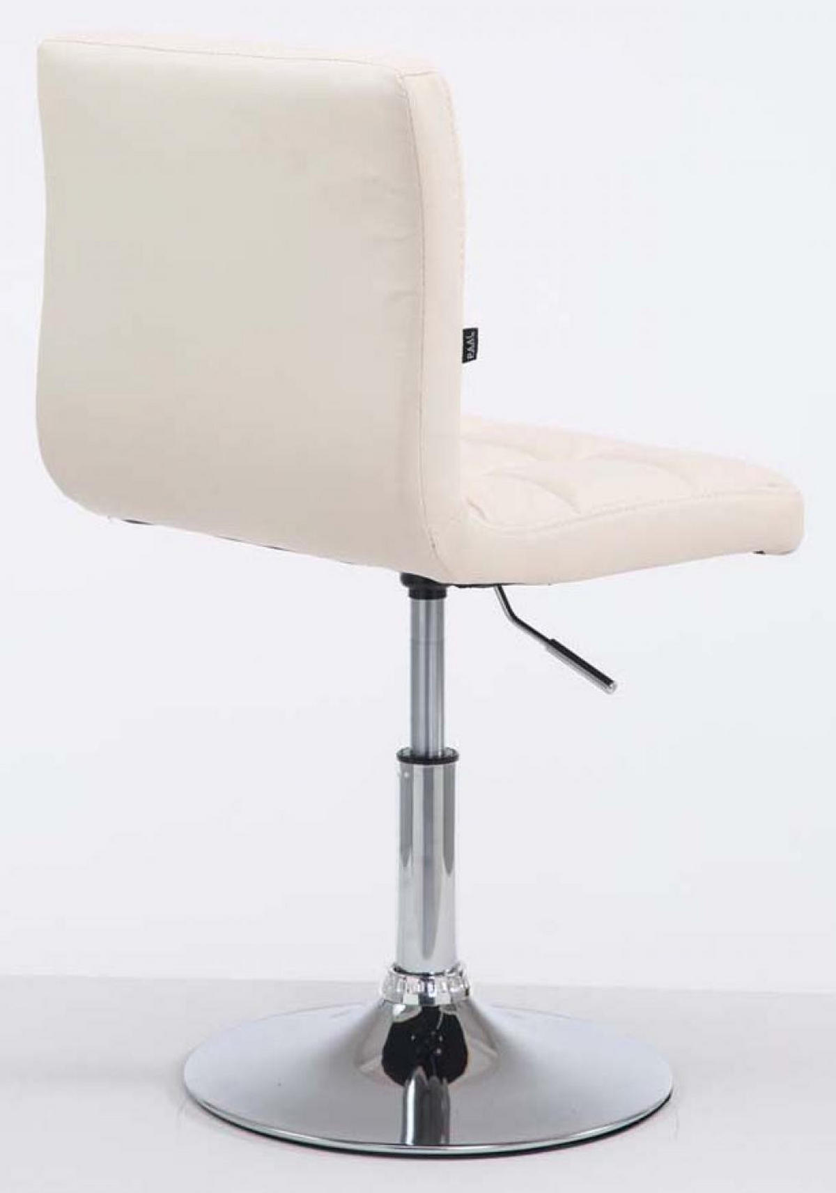 DREHSTUHL 2er Set Lederlook creme - Chromfarben/Creme, Textil/Metall (44/74/49cm) - CLP