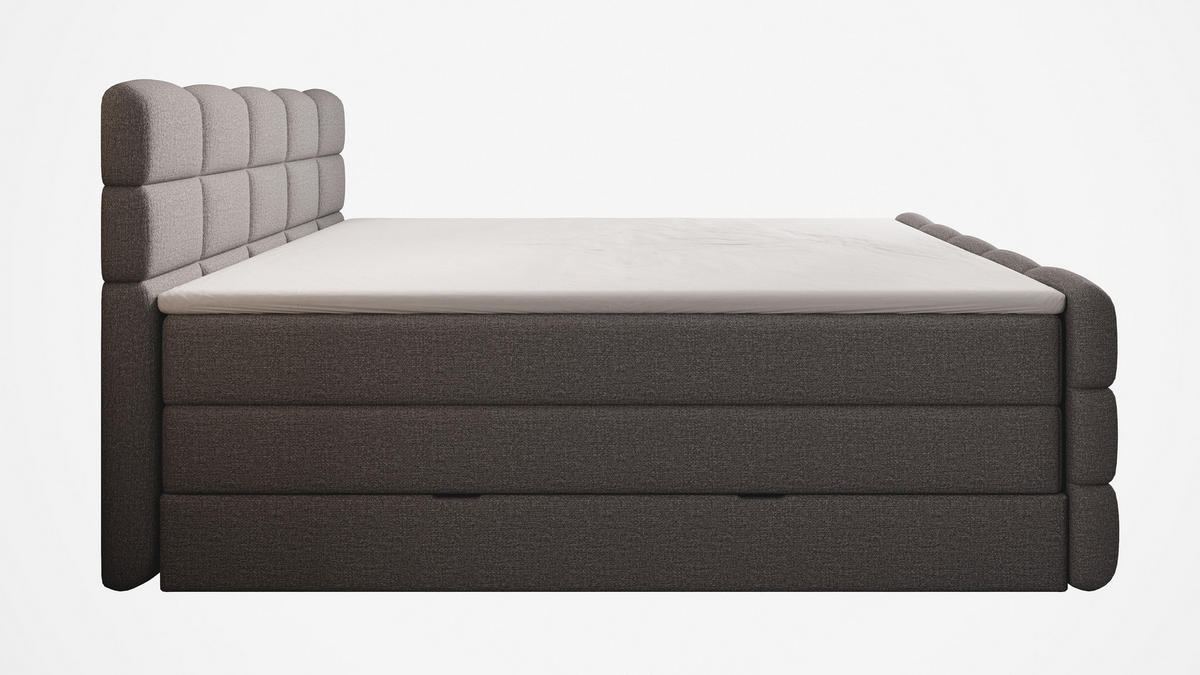 BOXSPRINGBETT Carenzo 1 anthrazit 160/200 cm H3/H4 - Anthrazit, Textil (160/200cm) - wonello