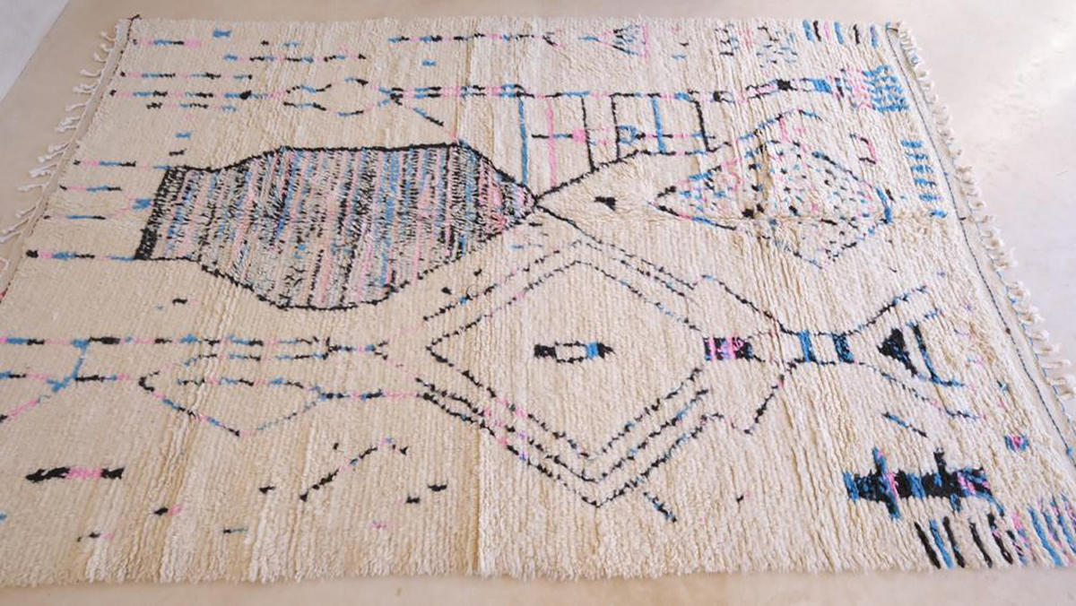 BERBERTEPPICH aus reiner Wolle 193x 291 cm - Multicolor, Naturmaterialien (193/291cm) - AFK Living