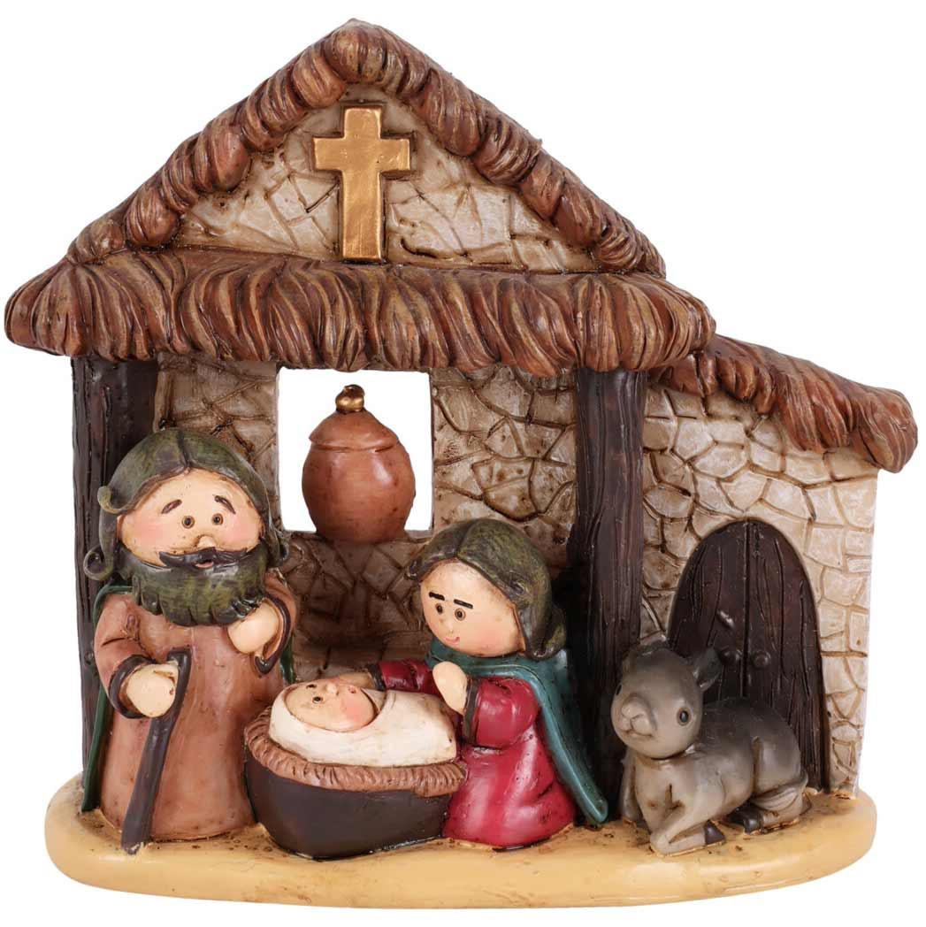 WEIHNACHTSKRIPPE Klein 15 cm - Braun, Kunststoff (6.4/14.8/16cm) - Home Styling Collection