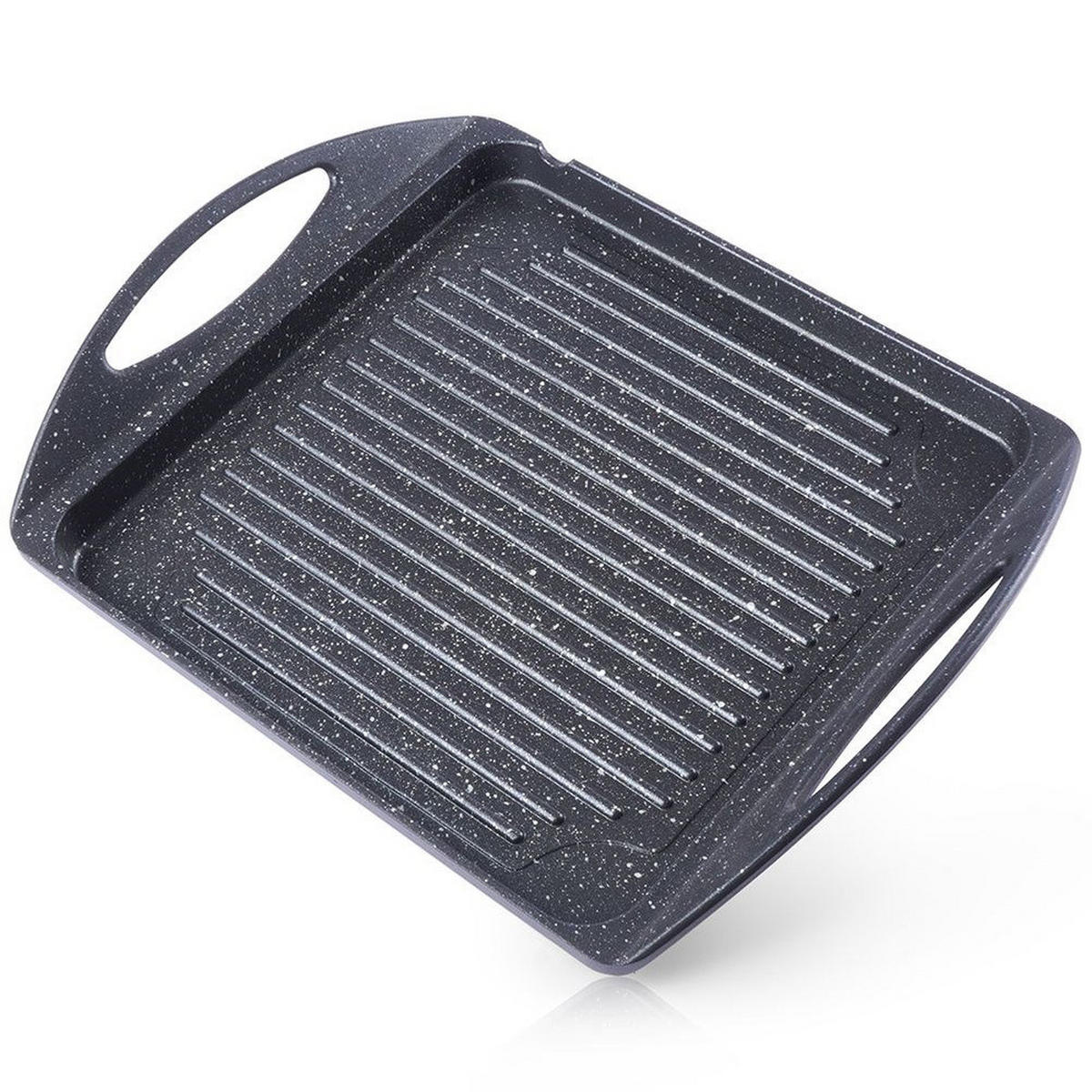 GRILLPLATTE Grande schwarz - Schwarz, Metall (34/26.5/5.5cm) - Orion 