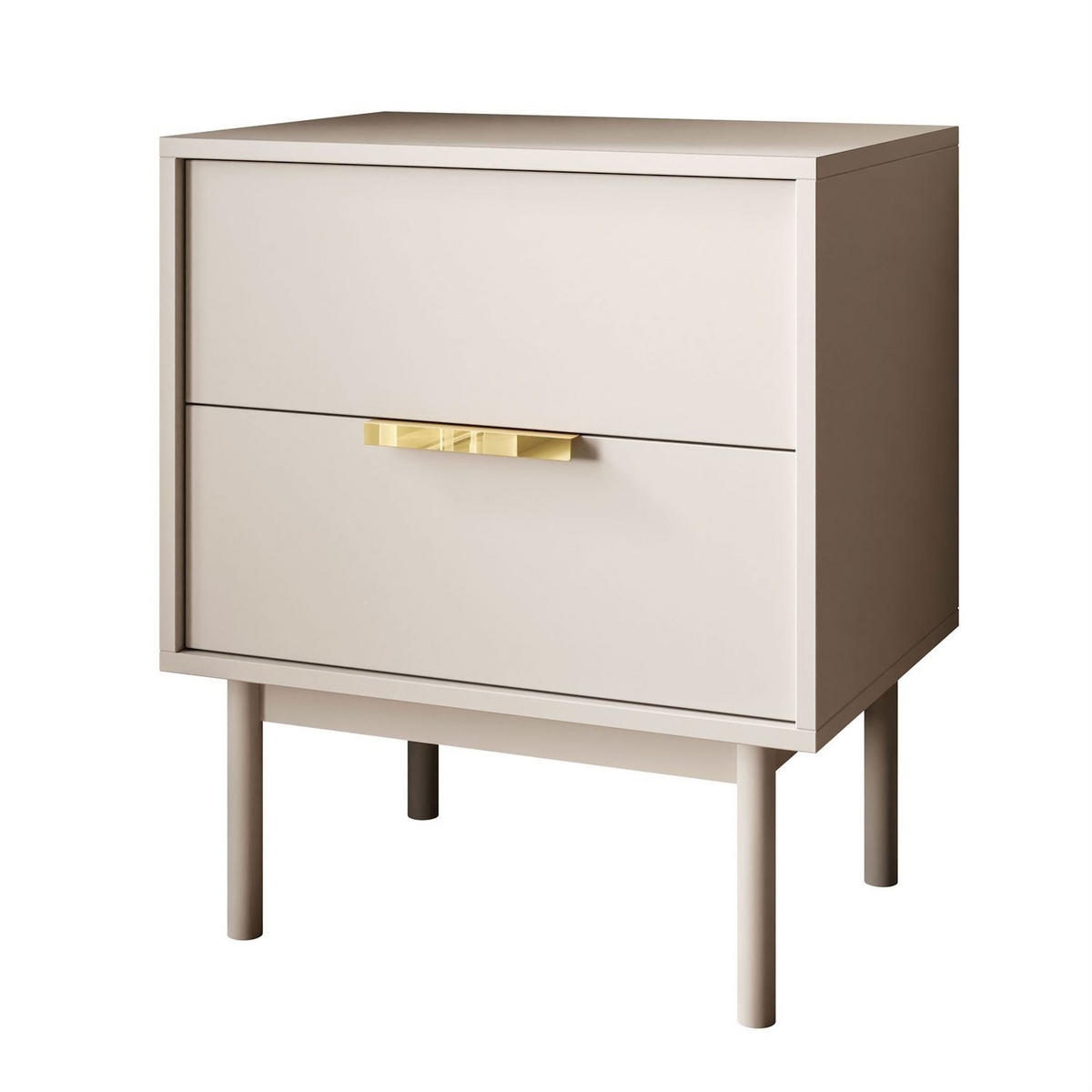 NACHTTISCH MIRACLE mit Schubladen Kaschmir - Kaschmir, Holzwerkstoff (54/63/39cm) - Lookway