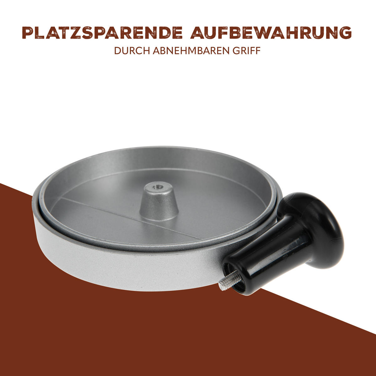 BURGERPRESSE, silber, Aluminium 50x Antihaft-Trennblätter - Alufarben, Metall (12/7.5/12cm) - bremermann