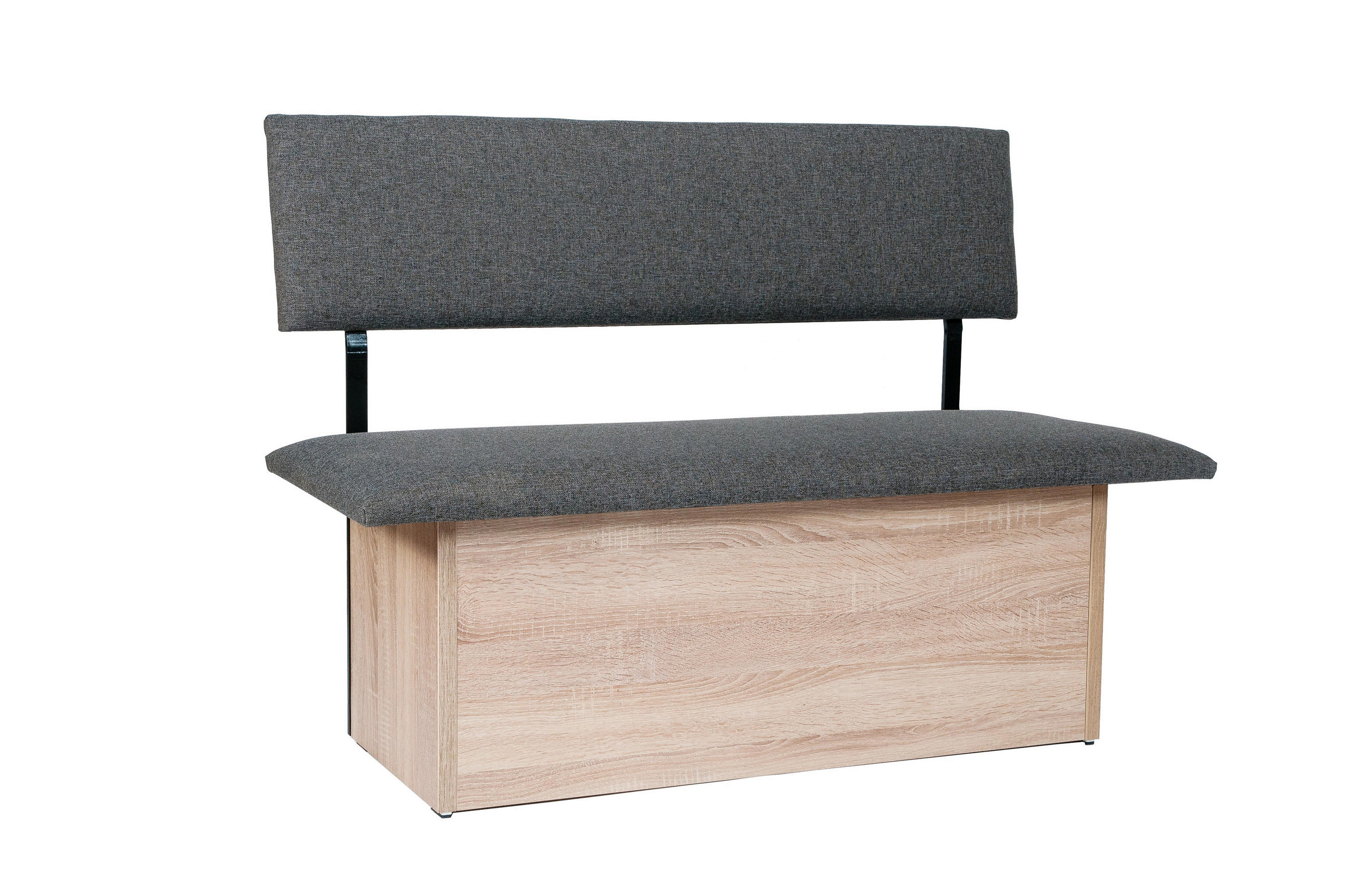 SITZBANK Das Raumwunder - Eichefarben/Grau, Holzwerkstoff/Textil (48/88/125cm) - Kundler Home