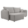 ECKSOFA Malody, Seite: Links - Hellgrau/Schwarz, Holz/Kunststoff (227/147cm) - MIRJAN24