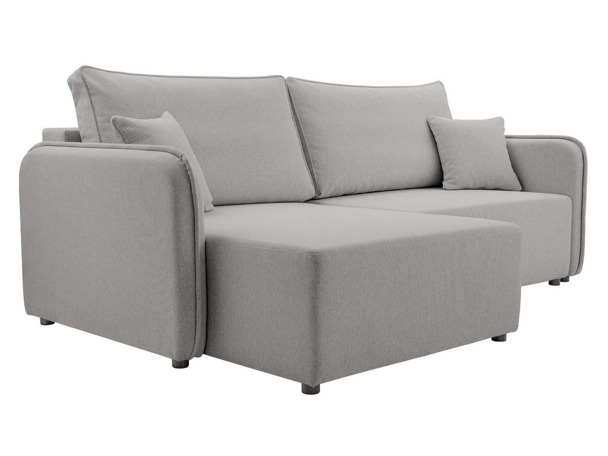 ECKSOFA Malody, Seite: Links - Hellgrau/Schwarz, Holz/Kunststoff (227/147cm) - MIRJAN24