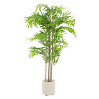 KUNSTPFLANZE Bambus - Anthrazit/Grün, Holz/Kunststoff (120cm) - ML-DESIGN