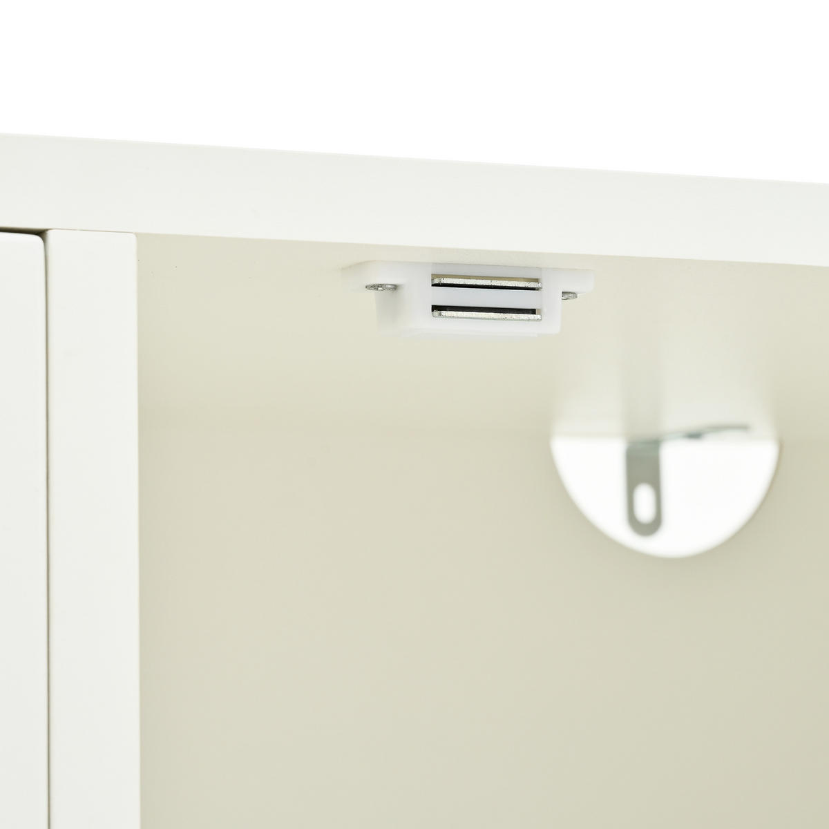 SIDEBOARD DE-38290 2 Türen und 3 Schubladen mit Fischgrätenmuster Weiß - Weiß, Holzwerkstoff (145/75/40cm) - ComfortXL