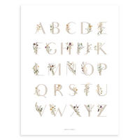 POSTER Blumen-ABC, 30x40 cm - Multicolor, Papier (30/1/40cm) - Lilipinso