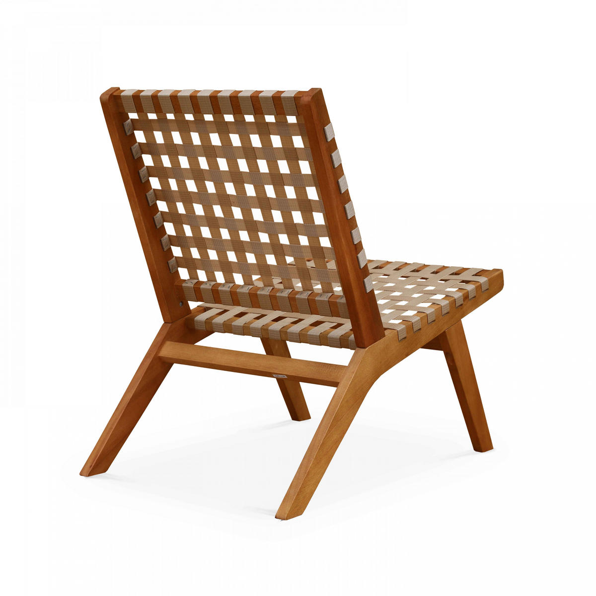 RELAXSESSEL 2-tlg., Taupe - Taupe, Holz (80/78/52cm) - Oviala