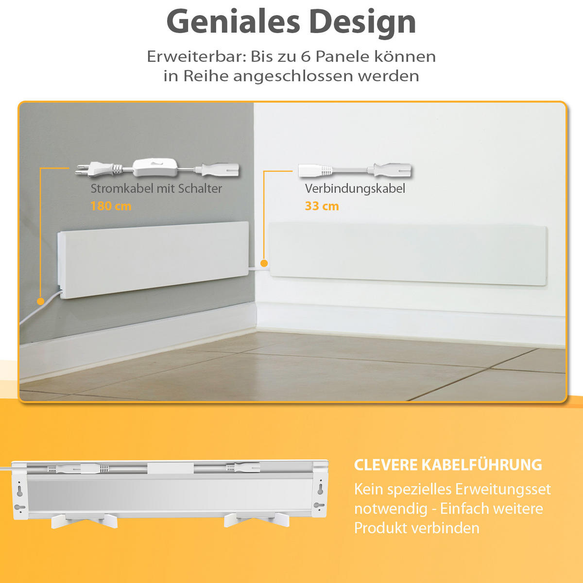 INFRAROT-SCHIMMELENTFERNER - chemiefrei für Wand und Bad, flexibel als Wand- oder Standgerät einsetzbar, 1 Stück - Weiß, Metall (10.5/50.5/1.5cm) - Northpoint
