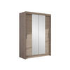 KLEIDERSCHRANK Miami II - Silberfarben/Trüffeleichefarben, Holzwerkstoff/Kunststoff (120/200/58cm) - MIRJAN24