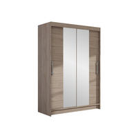 KLEIDERSCHRANK Miami II - Silberfarben/Trüffeleichefarben, Holzwerkstoff/Kunststoff (120/200/58cm) - MIRJAN24
