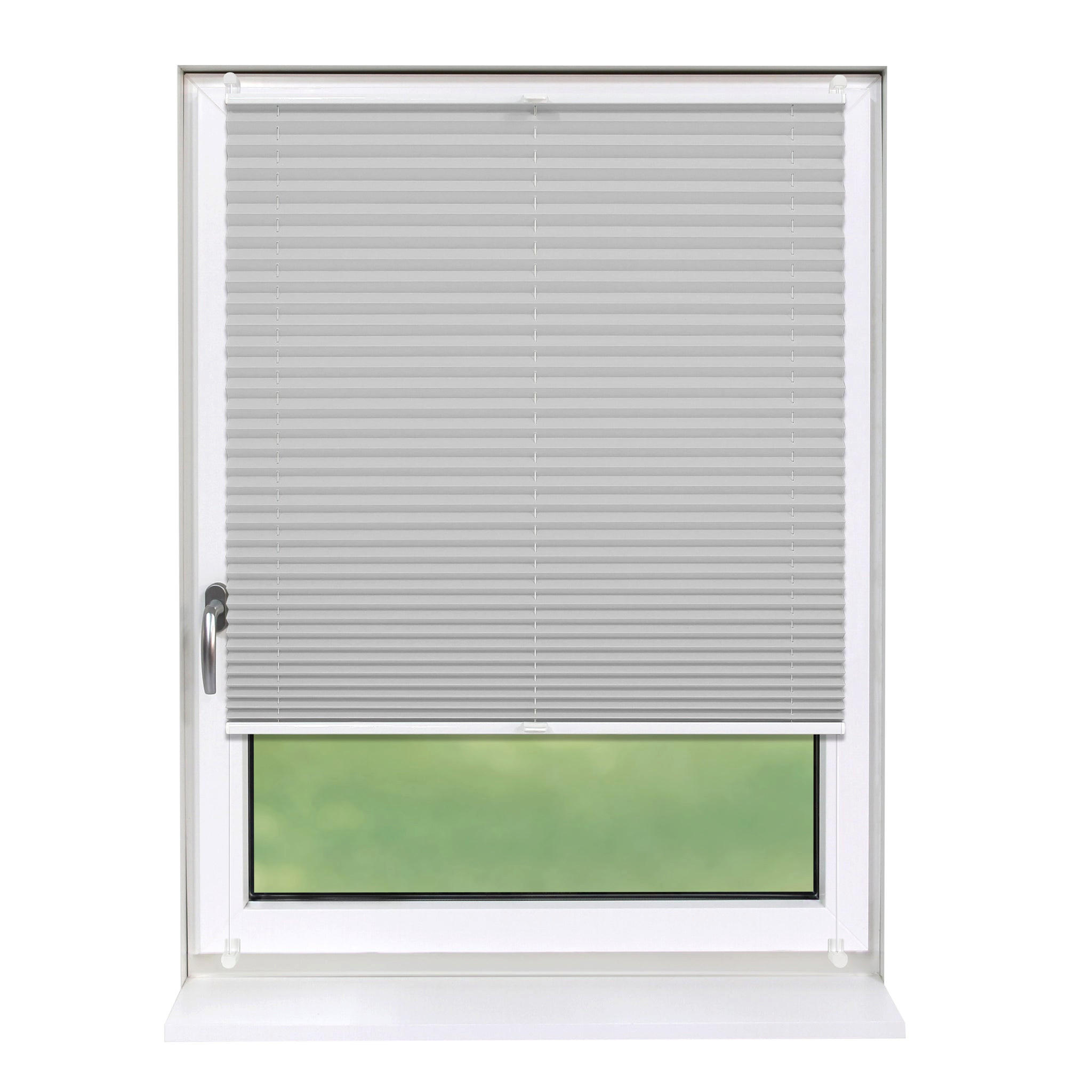 PLISSEE Basic ohne Bohren - Silberfarben, Textil (85/210cm) - Deco-Raum