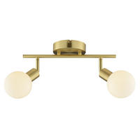 LED DECKENLEUCHTE Jorge Messing gebürstet/Weiß 12,5/41,5/22,5 cm - Multicolor, Metall (12.5/41.5/22.5cm) - Brilliant