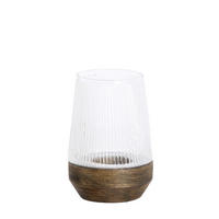 WINDLICHT Minas Braun Ø18/26 cm - Dunkelbraun, Holz (18/26/18cm) - Light & Living