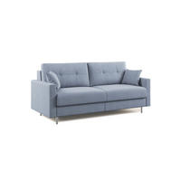 SCHLAFSOFA Megan - Hellblau, Textil (208/97/96cm) - Divani.store