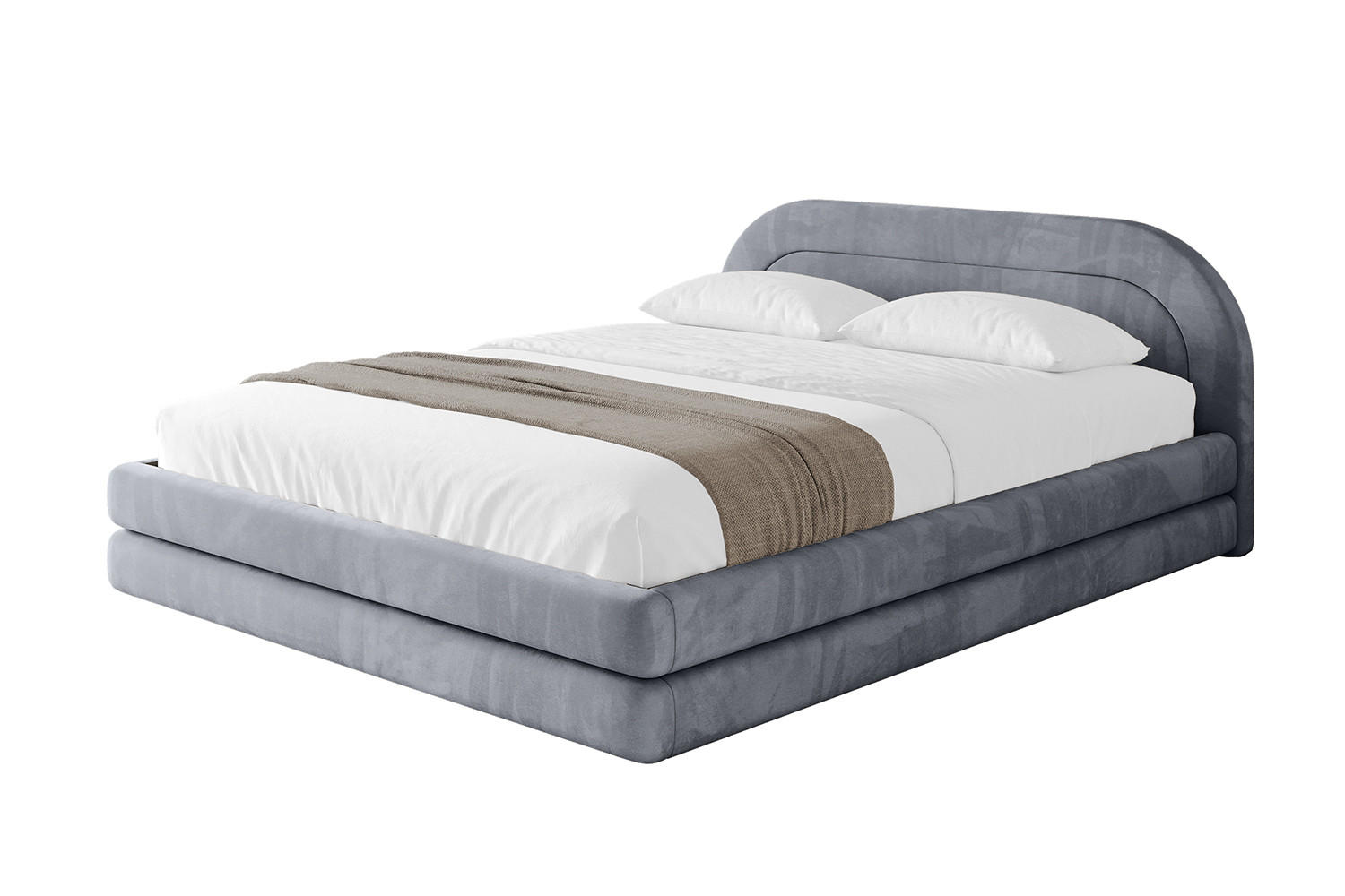 POLSTERBETT mit Bettkasten und Lattenrost, Boxbett ohne Matratze - LERIS-v1 180x200 Grau - Grau, Holzwerkstoff/Textil (180/200cm) - ALTDECOR