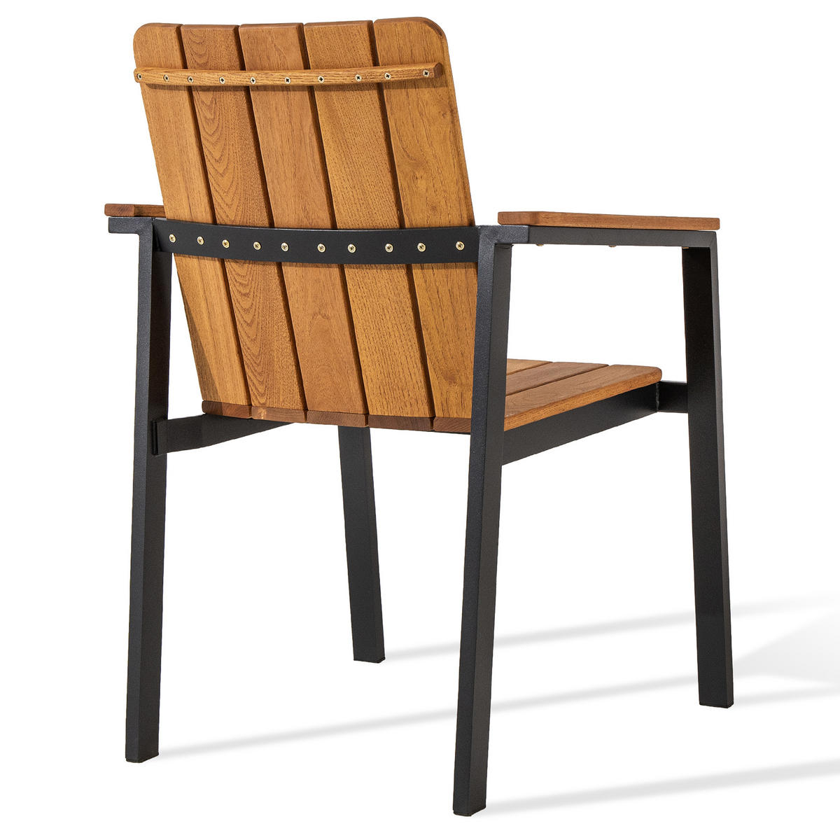 GARTEN ESSGRUPPE LENTI, Gartenmöbel-Set, 3-er Set - Anthrazit/Braun, Holz - KONSIMO®