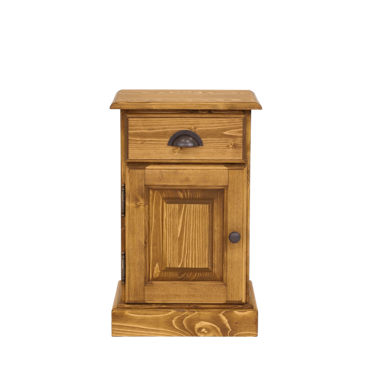 NACHTTISCH aus Massivholz CHARLOTTE Scharnier Links - Hellbraun, Holz (38/60/33cm) - Seart