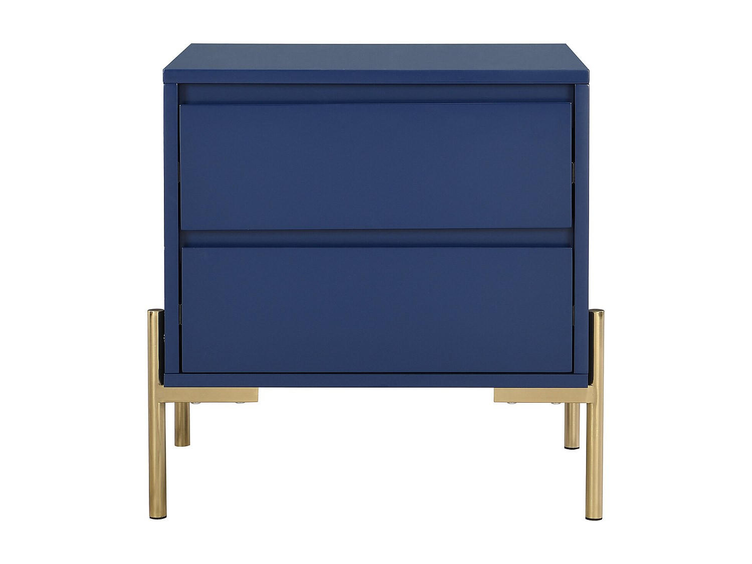 NACHTTISCH - 50 cm x 40 cm - Holz, Platte - Blau - KORASA - Blau, Holz (50/50/40cm) - Vente-Unique