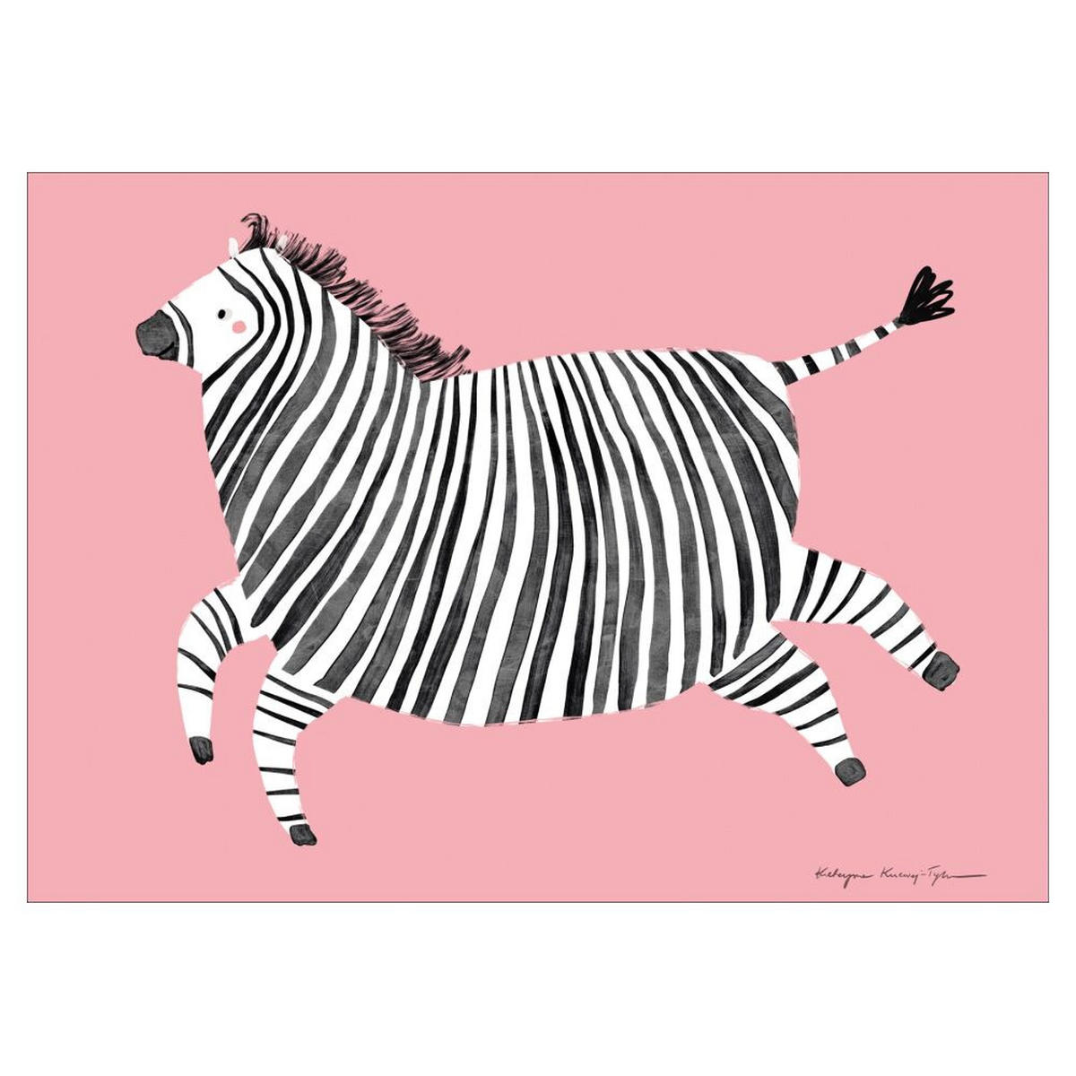 POSTER Wild Apple - Zebra - Pink, Papier (50/70/0.1cm) - Poster&Frame