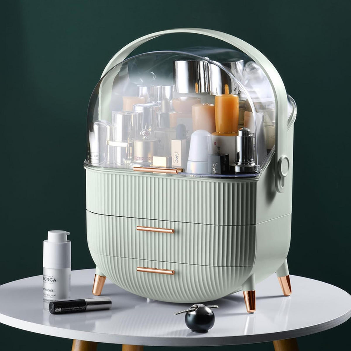 KOSMETIKORGANIZER Carpenter Ⅲ 26/16/38 cm - Hellgrün, Kunststoff (16/38/26cm) - Nettlife