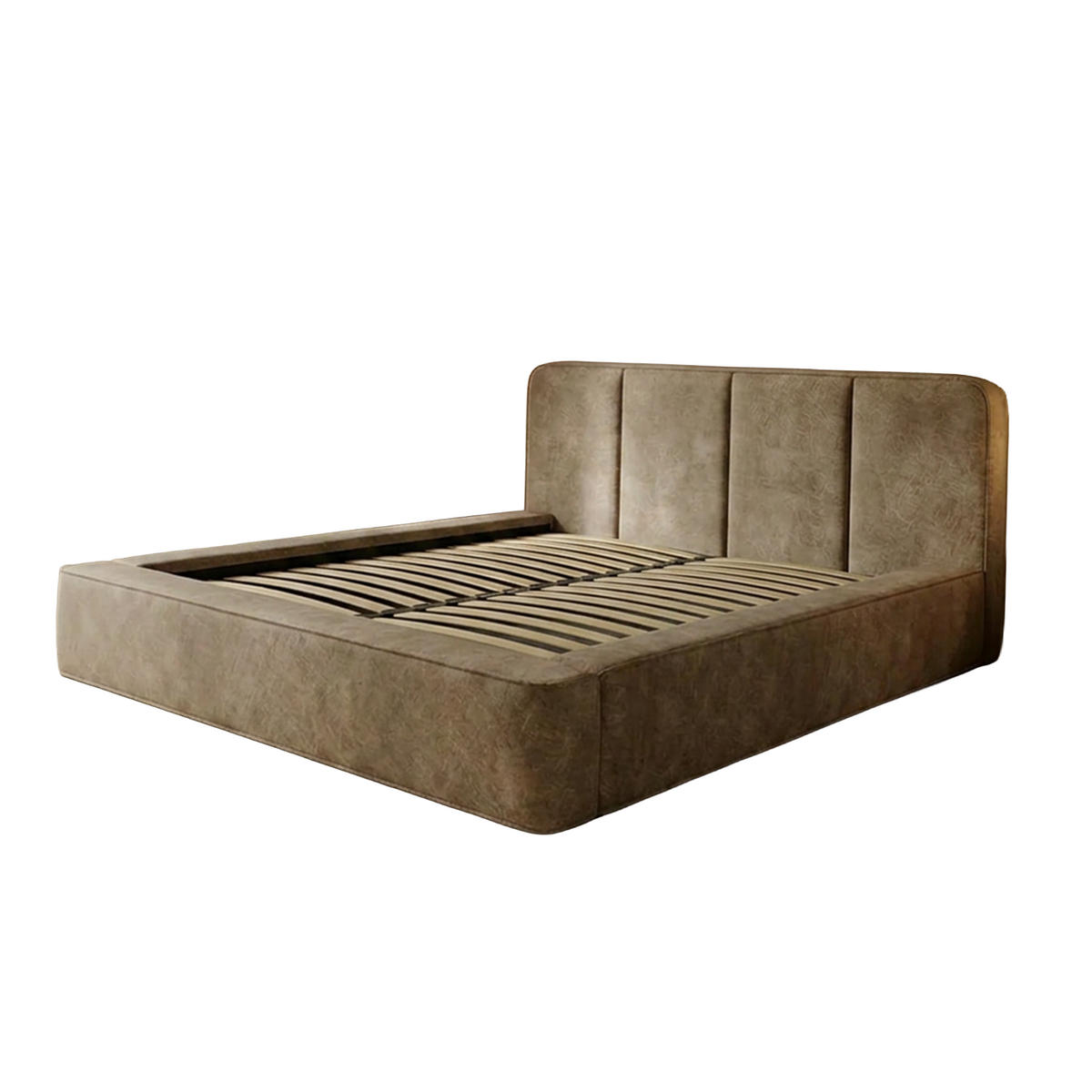 POLSTERBETT RANDELA 200x200 cm, Hellbraun - Braun, Textil (200/200cm) - Fedve