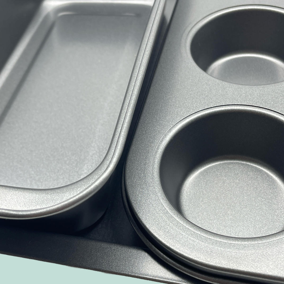 3-DIELNA sada na pečenie - antracitová, kov - Relaxdays