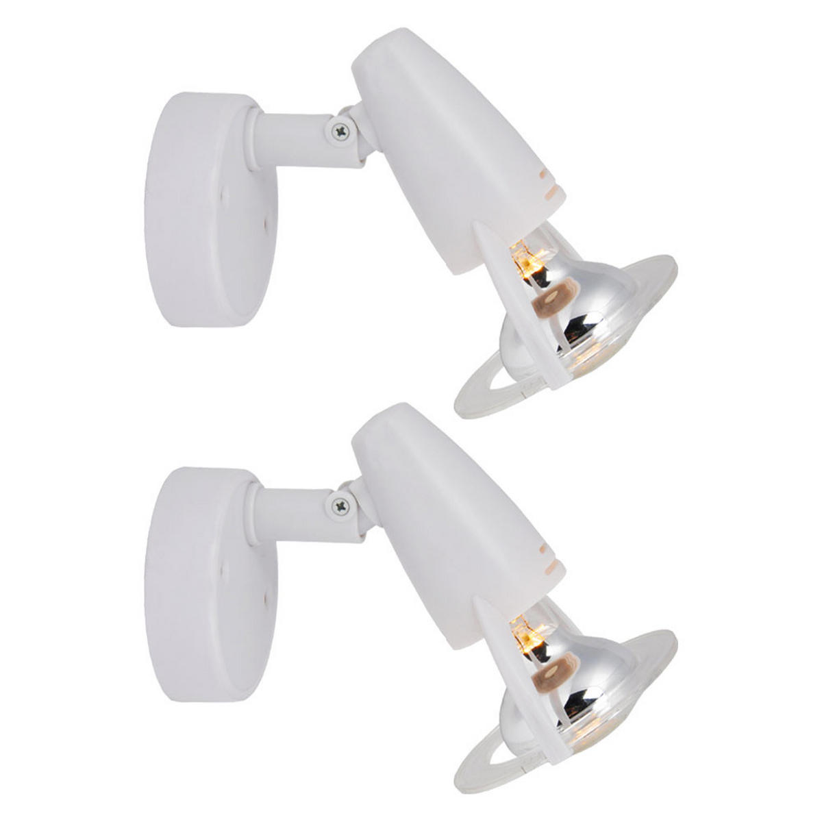 WANDLEUCHTE Kunststoff Weiß beweglicher Spot - Weiß, Kunststoff (8.5/12/12cm) - Globo Lighting