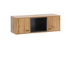 HÄNGESCHRANK horizontal Randy mit zwei Türen Artisan Eiche - Schwarz/Eiche Artisan, Holzwerkstoff/Kunststoff (105/35/33cm) - Ravio